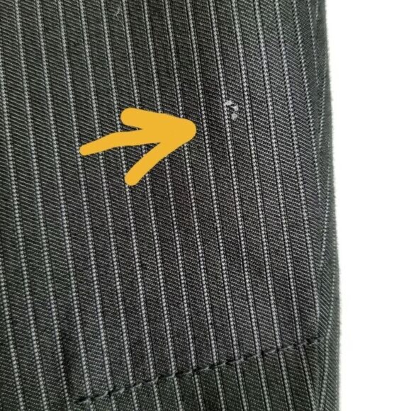 ZARA MAN Cotton Blend Blazer Jacket Pin-Stripe Black Men's Sz 40 R Flawed - Picture 16 of 16